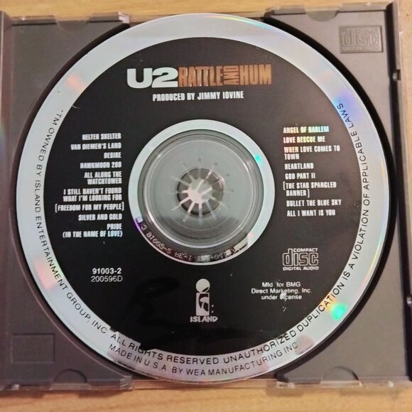 U2 Rattle And Hum CD Album - Picture 4 of 5